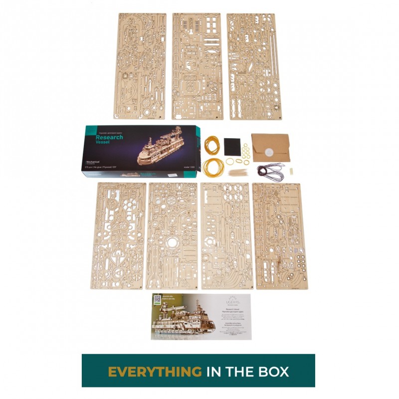 3D Пъзел Ugears Research Vessel-Изследователски Кораб&nbsp;