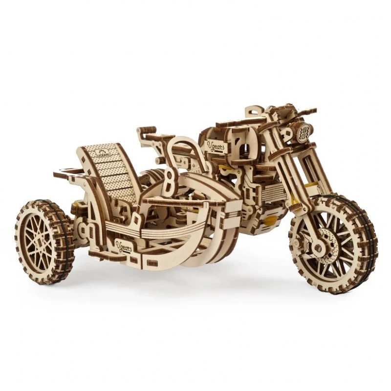 3D Пъзел Ugears Scrambler UGR-10 Мотоциклет с кош&nbsp;