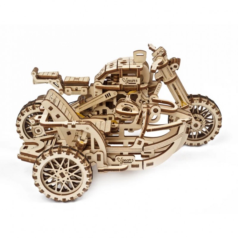3D Пъзел Ugears Scrambler UGR-10 Мотоциклет с кош&nbsp;