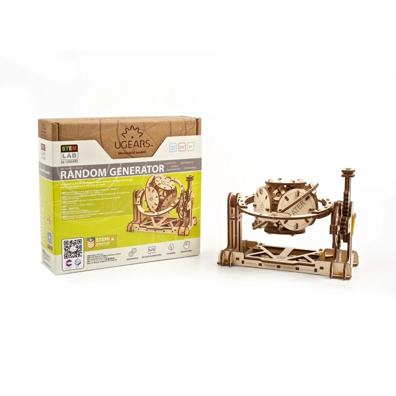 3D Пъзел Ugears Генератор на числа-STEM 3Д модел-Дърво&nbsp;