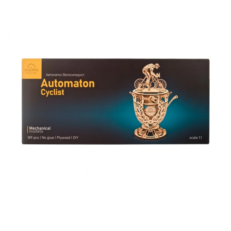 3D Пъзел Ugears Велосипедист-Дърво&nbsp;