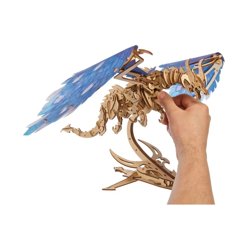 3D Пъзел Ugears Дракон в буря-3Д модел-Дърво&nbsp;