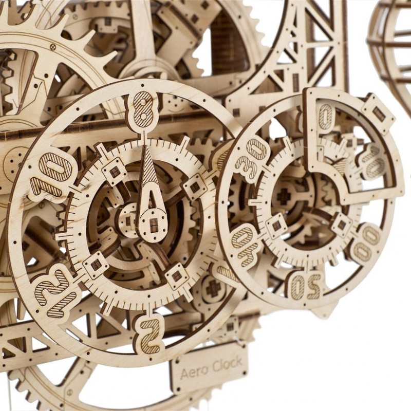 3D Пъзел Ugears Стенен часовник с махало--Дърво&nbsp;