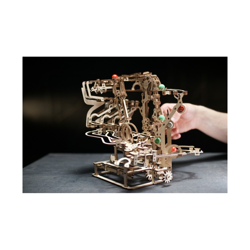 3D Пъзел Ugears Писта Верижен подемник за мрамор. топч&nbsp;