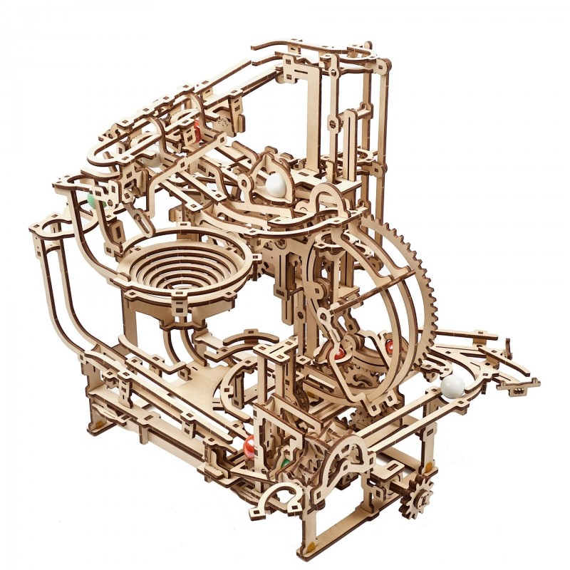 3D Пъзел Ugears Писта за мраморни топчета-стъпаловидно&nbsp;