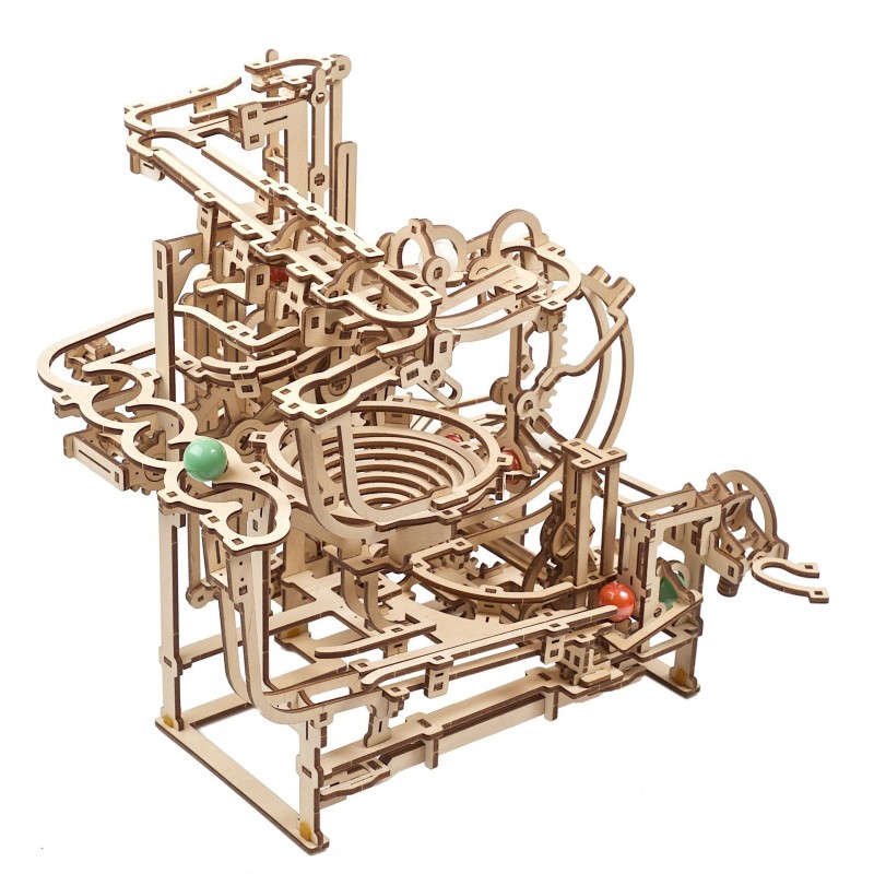 3D Пъзел Ugears Писта за мраморни топчета-стъпаловидно&nbsp;