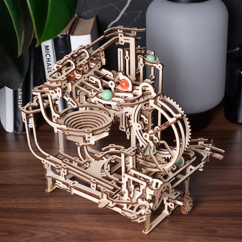 3D Пъзел Ugears Писта за мраморни топчета-стъпаловидно&nbsp;
