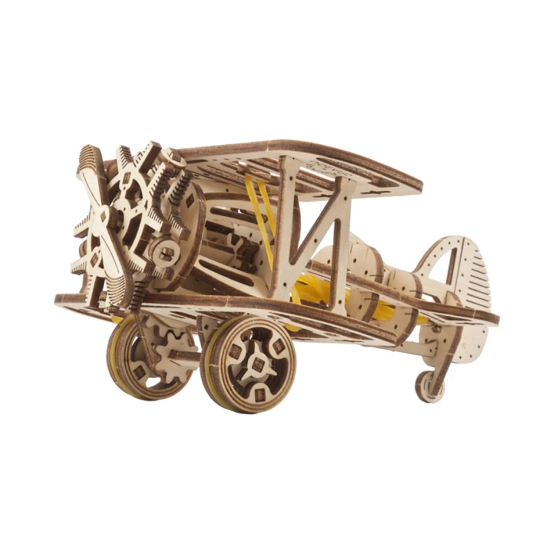 3D Пъзел Ugears Самолет двуплощник-3Д мини модел&nbsp;