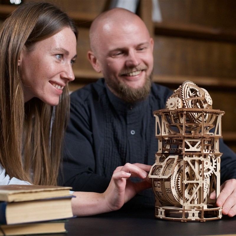 3D Пъзел Ugears Обсерватория с часовник-3Д модел-Дърво&nbsp;