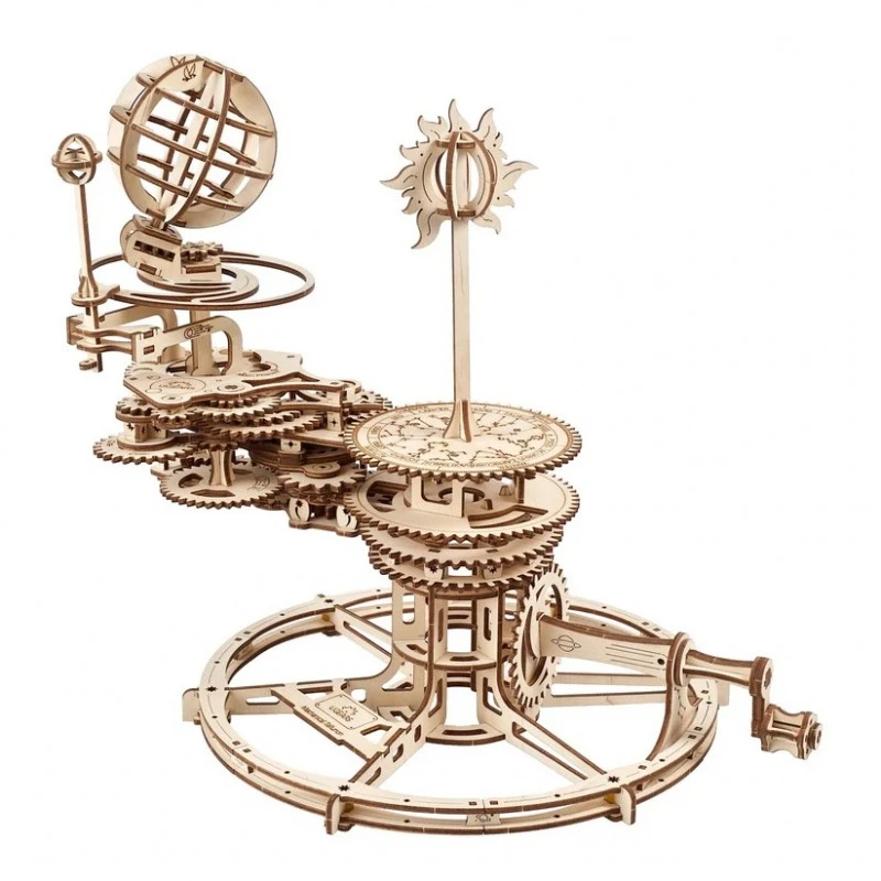 3D Пъзел Ugears Tellurion - Слънце, Земя, Луна