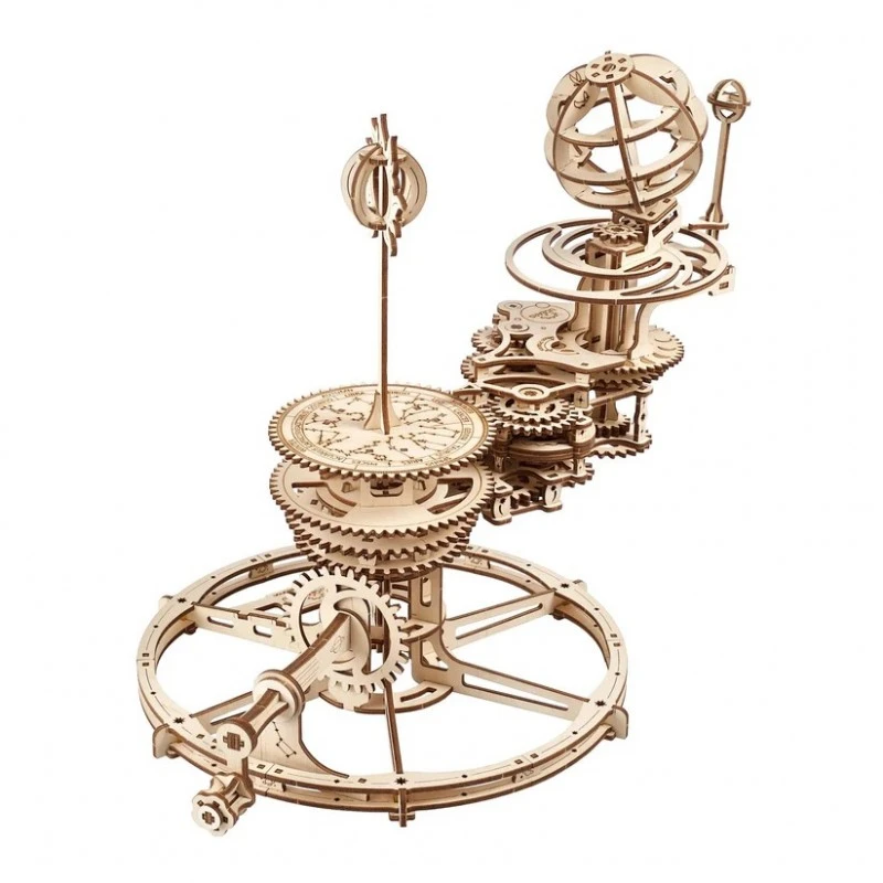 3D Пъзел Ugears Tellurion - Слънце, Земя, Луна