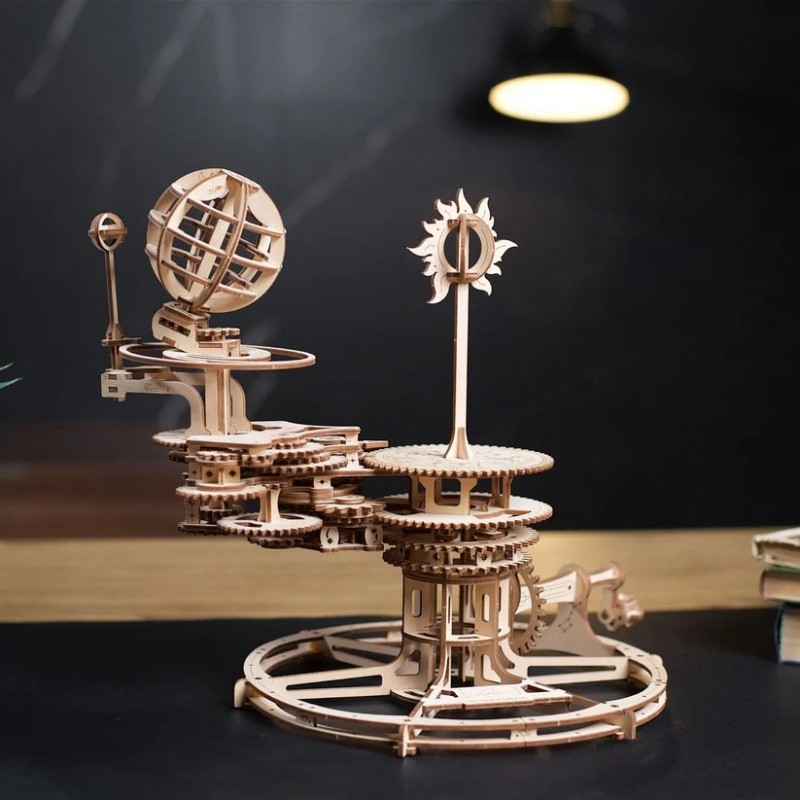 3D Пъзел Ugears Tellurion - Слънце, Земя, Луна