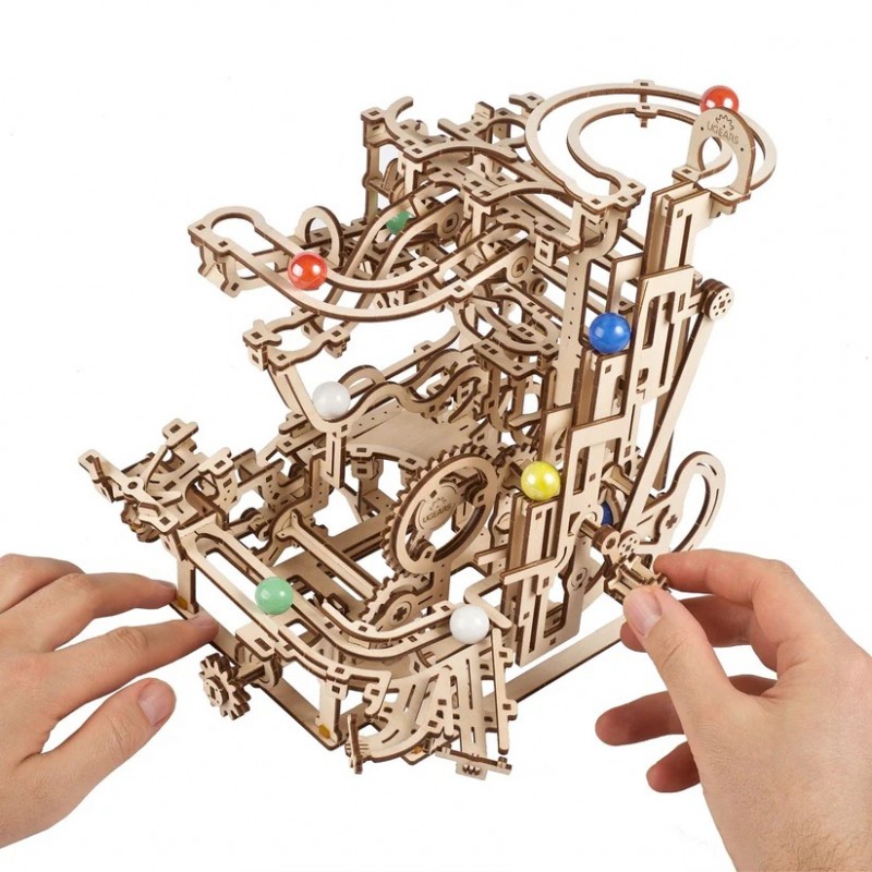 3D Пъзел Ugears Писта за топчета Стъпаловиден Подемник&nbsp;