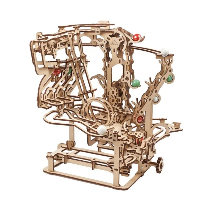3D Пъзел Ugears Писта Спирален подемник за мраморни топче&nbsp;