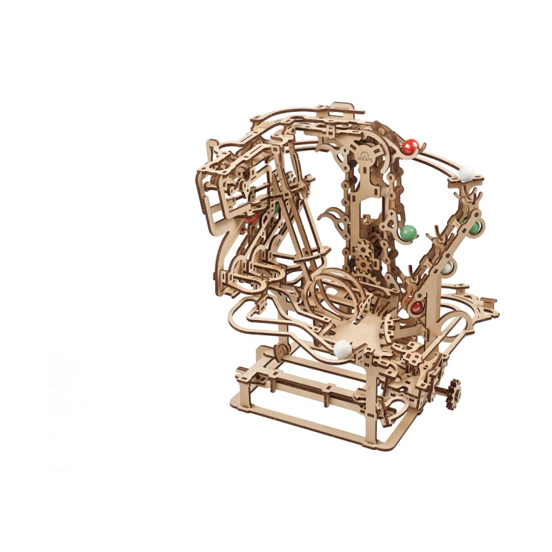 3D Пъзел Ugears Писта Спирален подемник за мраморни топче&nbsp;