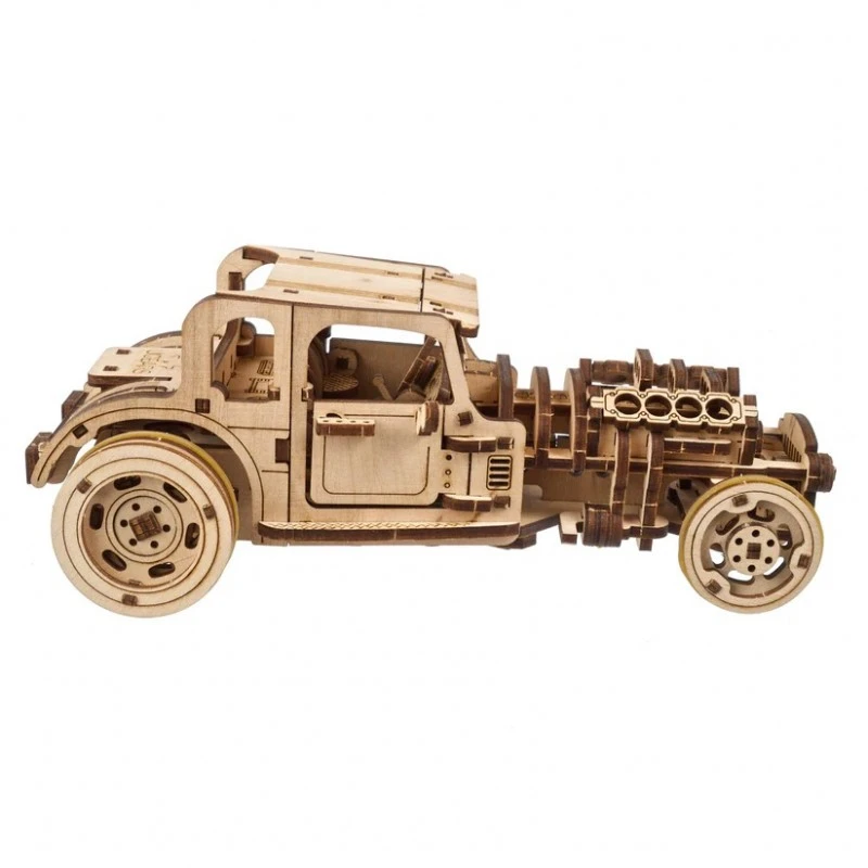 3D Пъзел Ugears Автомобил Hot Rod Furious Mouse&nbsp;