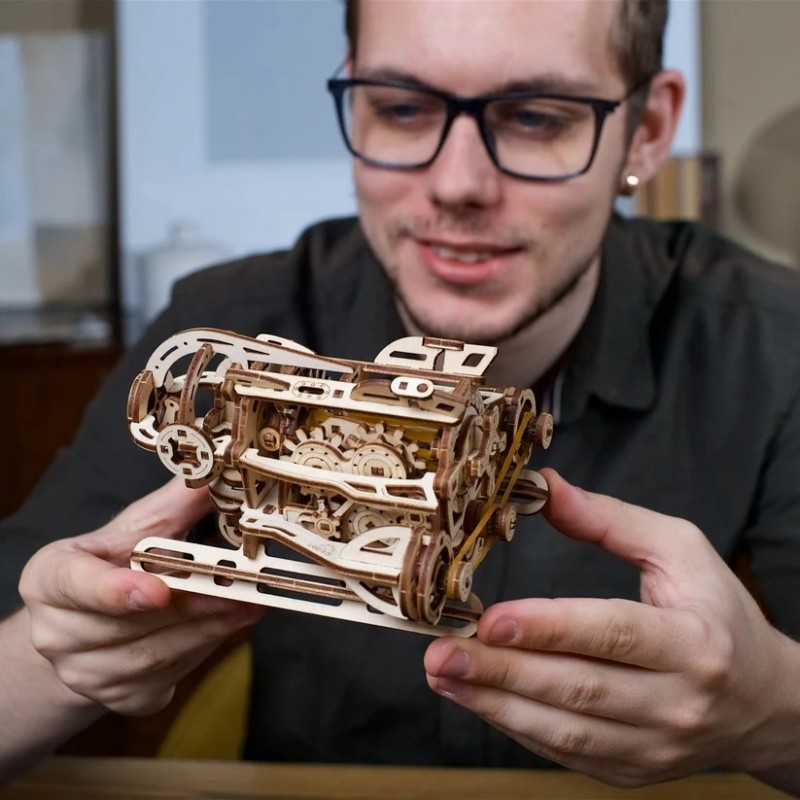 3D Пъзел Ugears Стиймпънк Подводница-3Д модел-Дърво&nbsp;