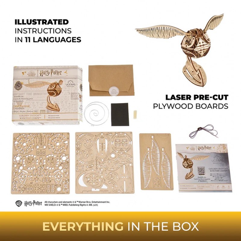 3D Пъзел Ugears Хари Потър Golden Snitch™ -3Д мод&nbsp;