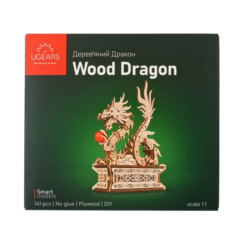 3D Пъзел Ugears Дракон-3Д модел-Дърво&nbsp;