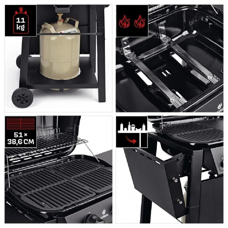 Газово барбекю LANDMANN GAZ BBQ 2.0 Black