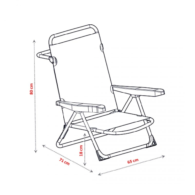 Алуминиев сгъваем плажен стол ALCO , Лилав