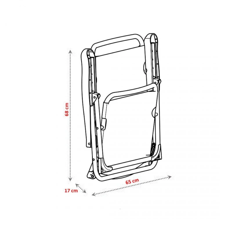 Алуминиев сгъваем плажен стол ALCO , Лилав