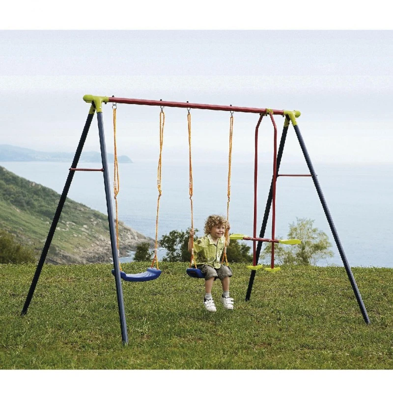 Детска комбинирана люлка с метална конструкция ALCO, Две седалки и Скутер