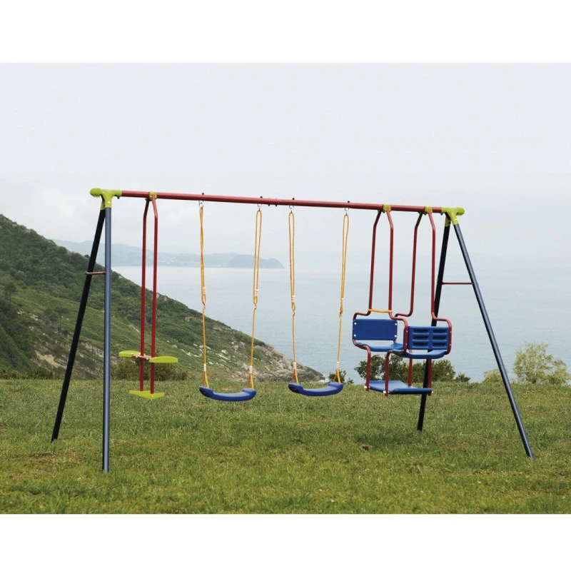 Детска комбинирана люлка с метална конструкция ALCO, Две седалки, Скутер и Гондола