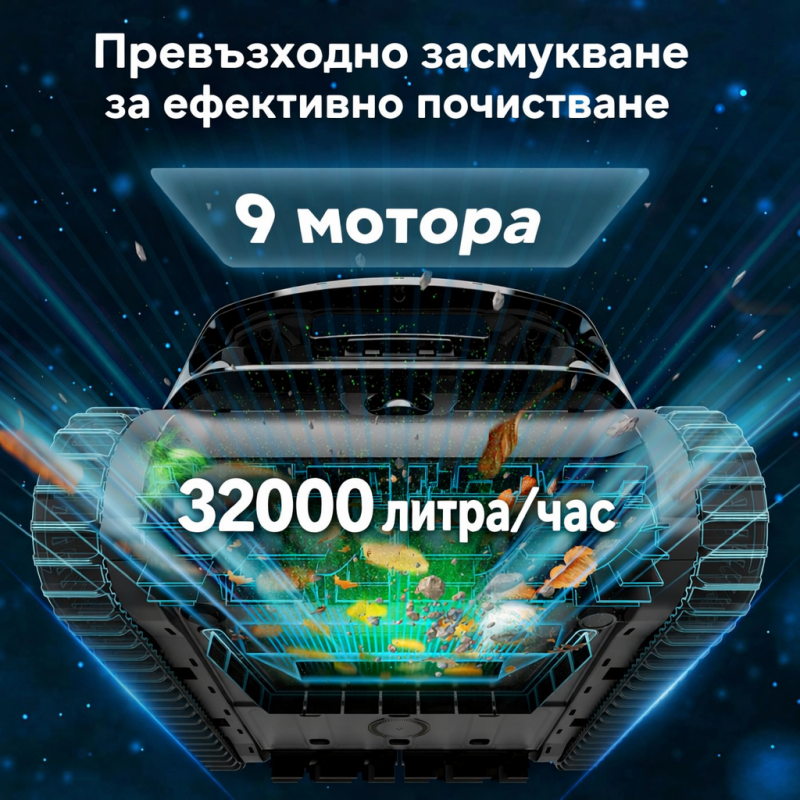 Робот за почистване на басейни Aiper Scuba X1 Pro Max, Безжичен