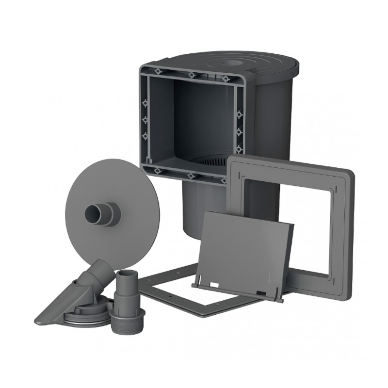 Сглобяем овален басейн с външни подпори GRE ANTHRACITE 5.00 x 3.00 x 1.20 м