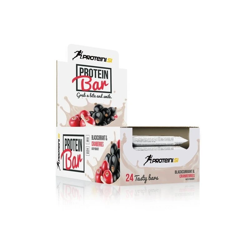 Proteini.SI Protein Bar - Протеинов Бар, Вкус Касис с червена боровинка, Разфасовка 55g