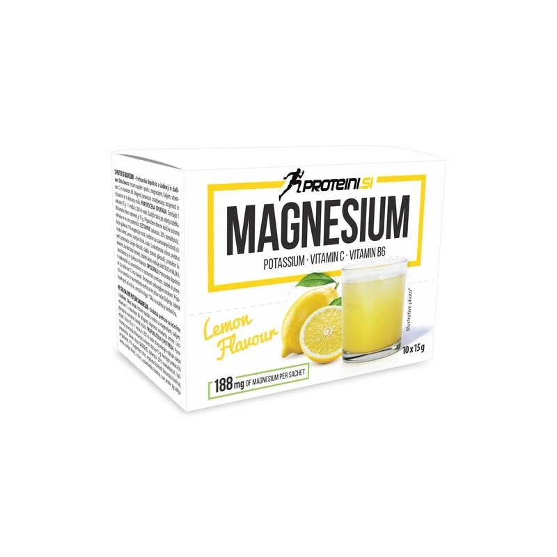 Proteini.SI Magnesium + Vit C & Vit B6 - Магнезий с Витамин C и B, Вкус Лимон, Разфасовка 15g