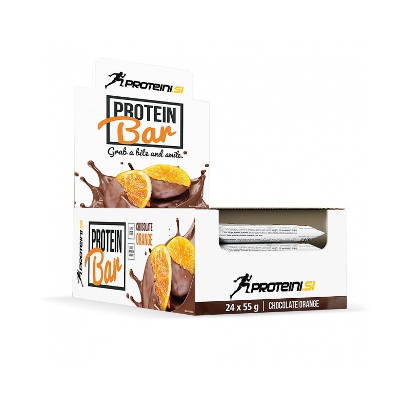 Proteini.SI Protein Bar - Протеинов Бар, Вкус Шоколад с портокал, Разфасовка 55g