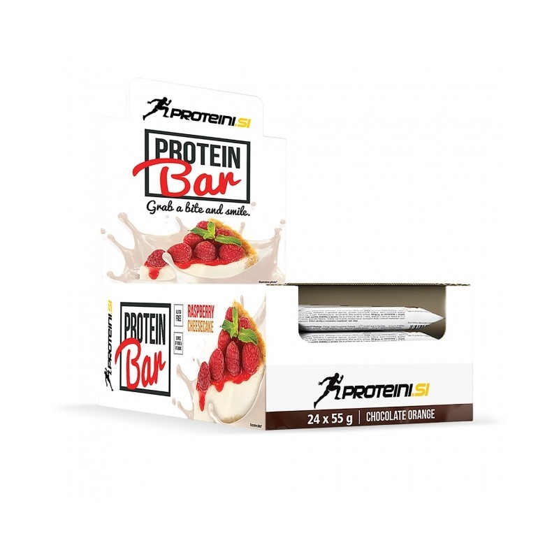 Proteini.SI Protein Bar - Протеинов Бар, Вкус Малинов чийзкейк, Разфасовка 55g