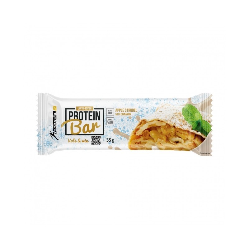 Proteini.SI Protein Bar - Протеинов Бар, Вкус Ябълков пай, Разфасовка 55g