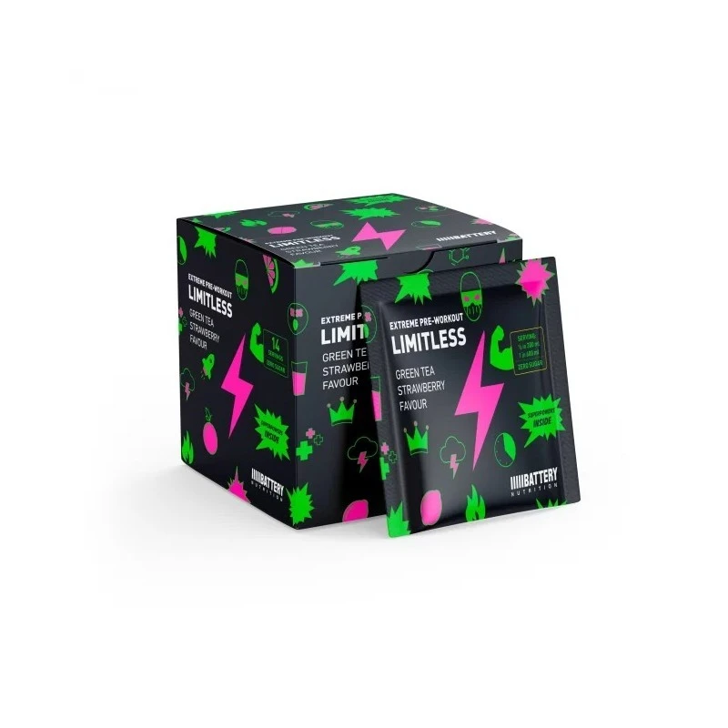 Battery Nutrition Limitless - Азотен Бустер, Вкус Зелен Чай с Ягода, Разфасовка 18g