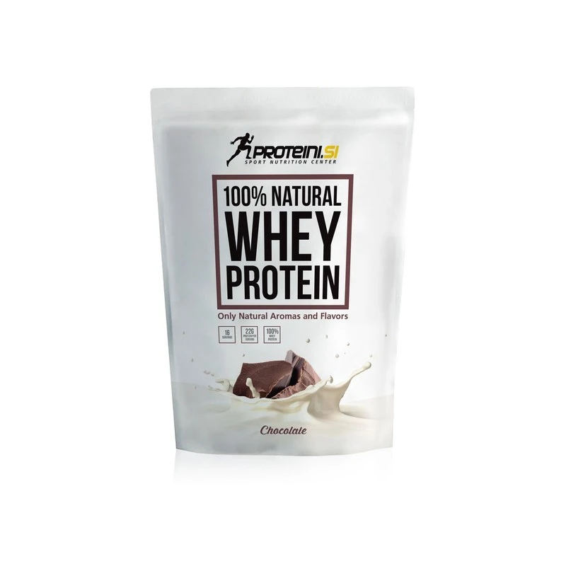 Proteini.SI 100% Natural Whey Protein - Суроватъчен Протеин, Вкус Шоколад, Разфасовка 400g