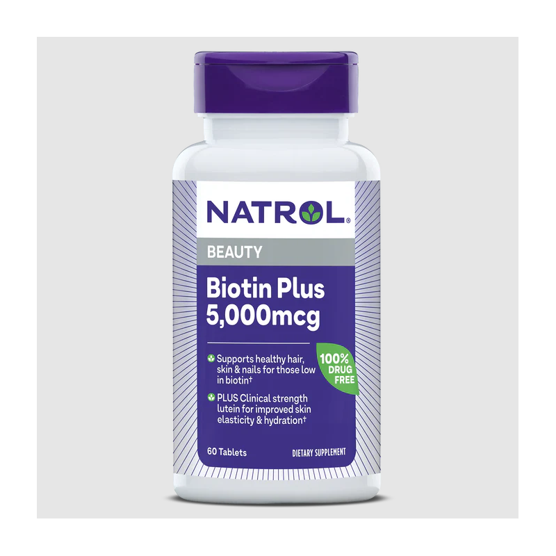 Natrol Biotin Plus Lutein, Разфасовка 60 tabs