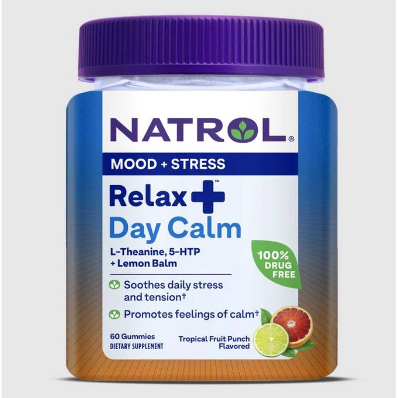 Natrol Relaxia Day Calm, Вкус Плодов Пунш, Разфасовка 60 gummies