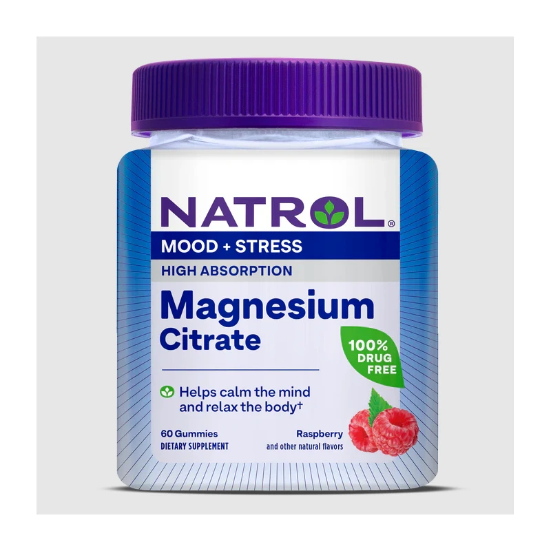 Natrol Magnesium Citrate Gummies - Магнезий, Разфасовка 60 gummies