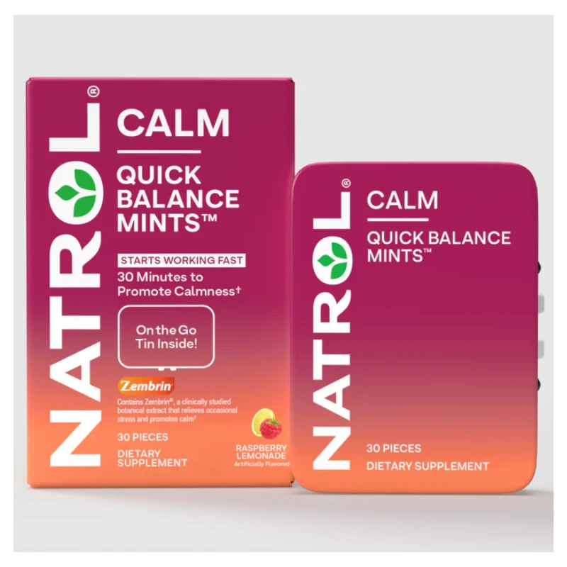 Natrol Quick Balance Mints Calm  - Формула За Успокоение, Разфасовка 30 Beads