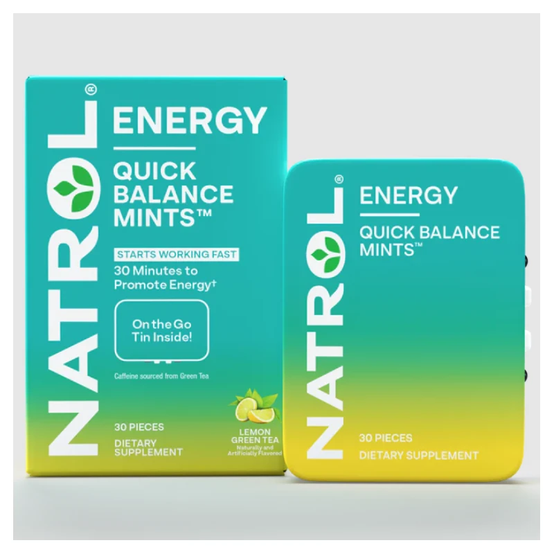 Natrol Quick Balance Mints Energy  - Енергия, Разфасовка 30 Beads