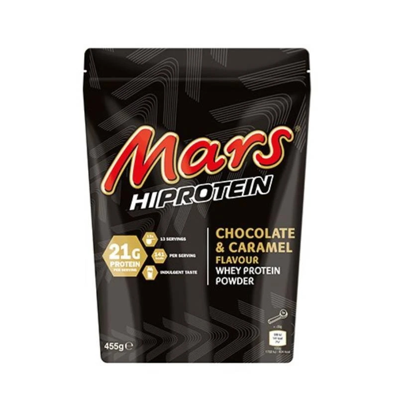 Mars Protein Mars Hi Protein - Суроватъчен Протеин, Вкус Шоколад с карамел, Разфасовка 0.455kg