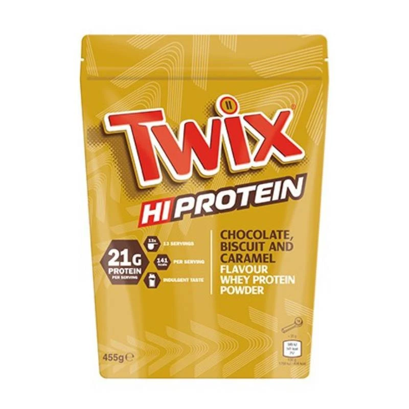 Mars Protein Twix Hi Protein - Суроватъчен Протеин, Вкус Бял шоколад с фъстъци, Разфасовка 0.455kg