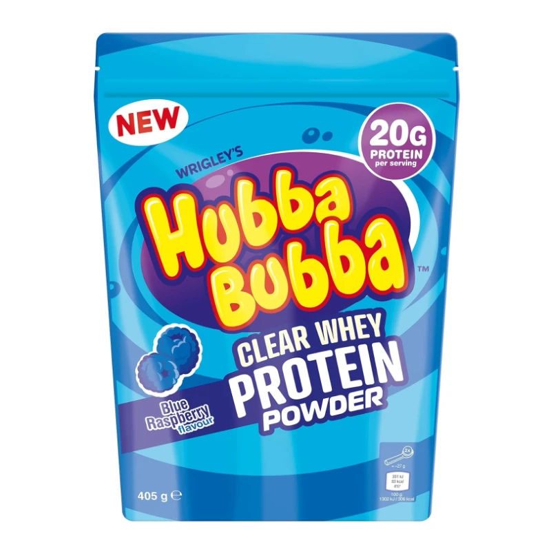 Mars Protein Hubba Bubba Clear Whey - Протеин Изолат, Вкус Синя малина, Разфасовка 0.405kg