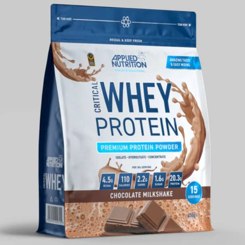 Applied Nutrition Critical Whey - Суроватъчен Протеин, Вкус Шоколад, Разфасовка 450g