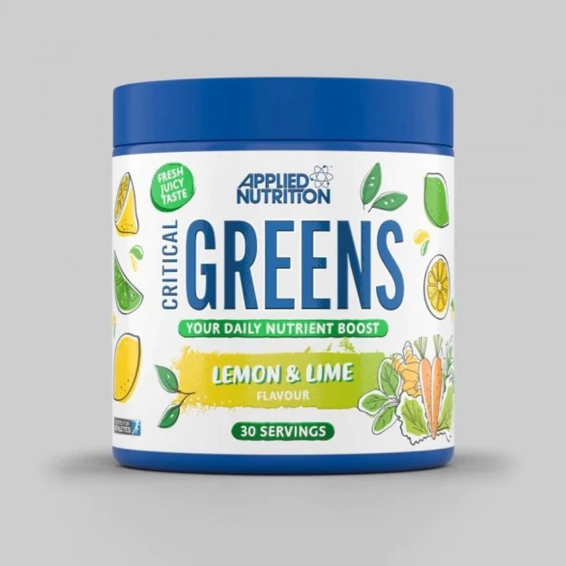 Applied Nutrition Critical Greens Flavoured - Антиоксидантна Формула, Вкус Лимон и Лайм, Разфасовка 150g