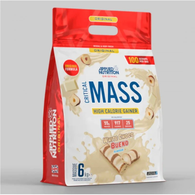 Applied Nutrition Critical Mass Original - Гейнър, Вкус Bueno - бял шоколад, Разфасовка 6.000kg
