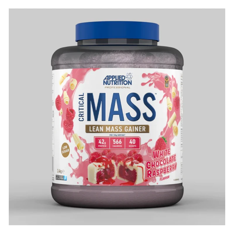 Applied Nutrition Critical Mass Professional - Гейнър, Вкус Бял шоколад с малина, Разфасовка 2.400kg