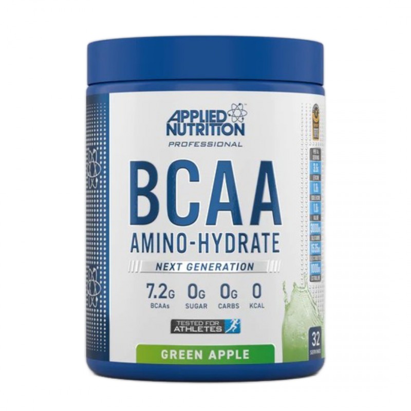 Applied Nutrition BCAA Amino-Hydrate - BCAA + Електролити, Вкус Зелена ябълка, Разфасовка 450g